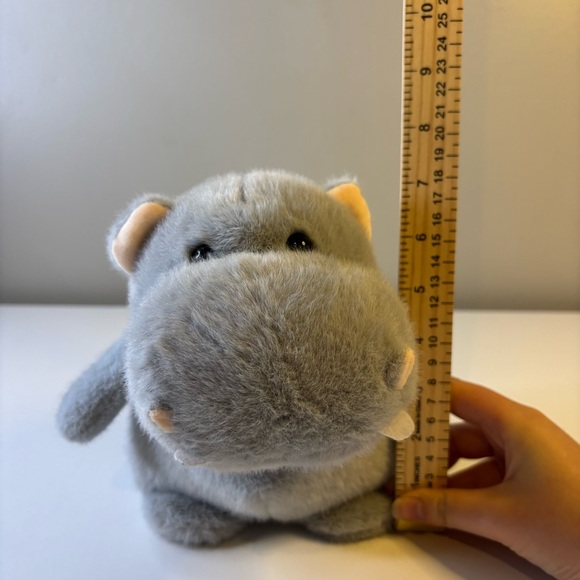 Gray Plush Hippo Toy - Picture 8 of 8